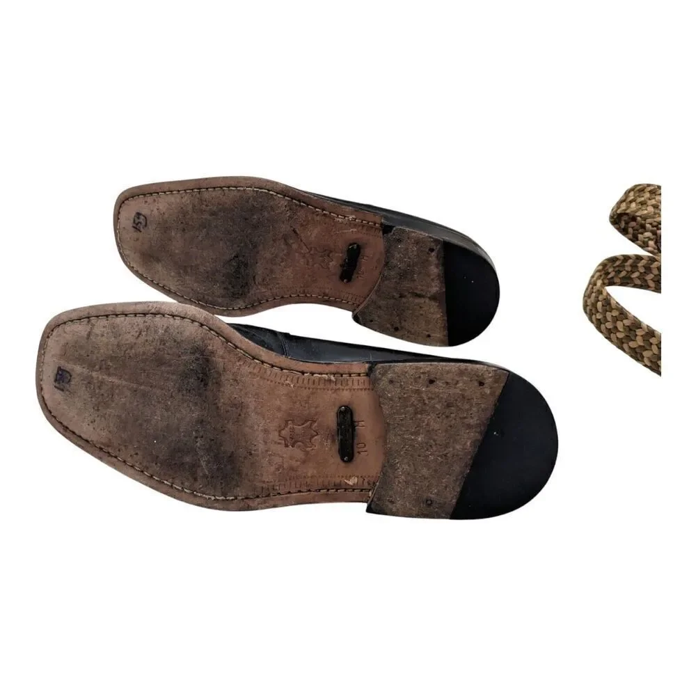 Julio Blanco Genuine Lizard Leather Handmade Oxfords‎ Size 10 Made In Spain